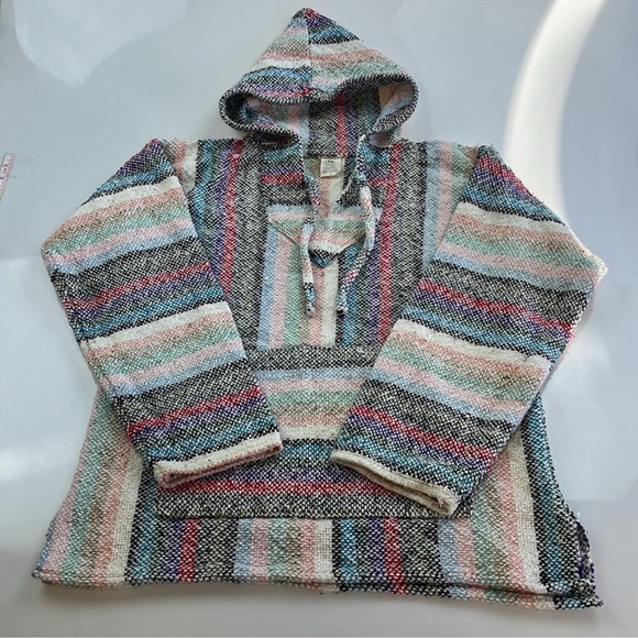 Jackets & Blazers - Industrias de Cuauhtenco Striped Knit Hoodie Serape
